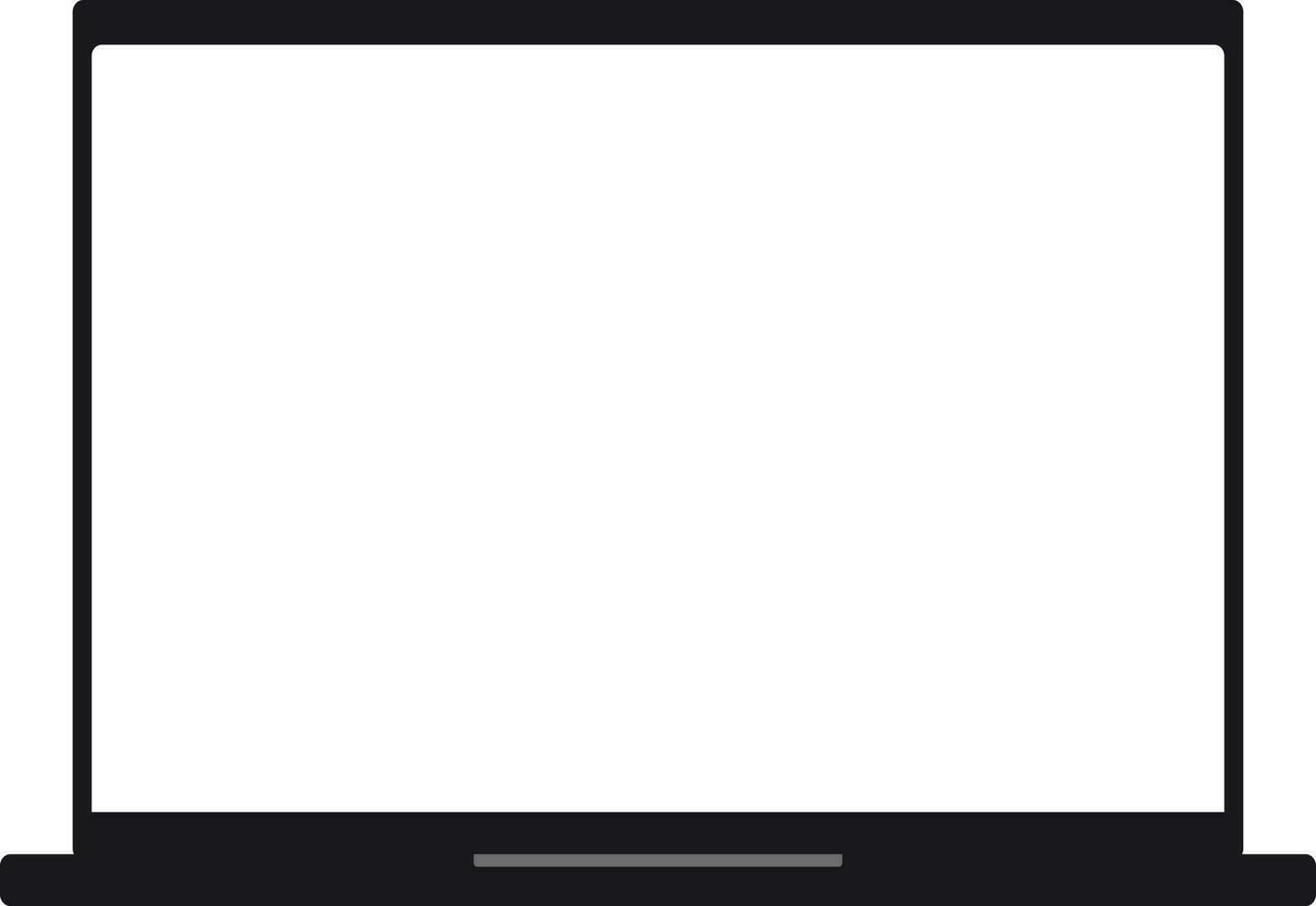 plano símbolo de un ordenador portátil pantalla. vector