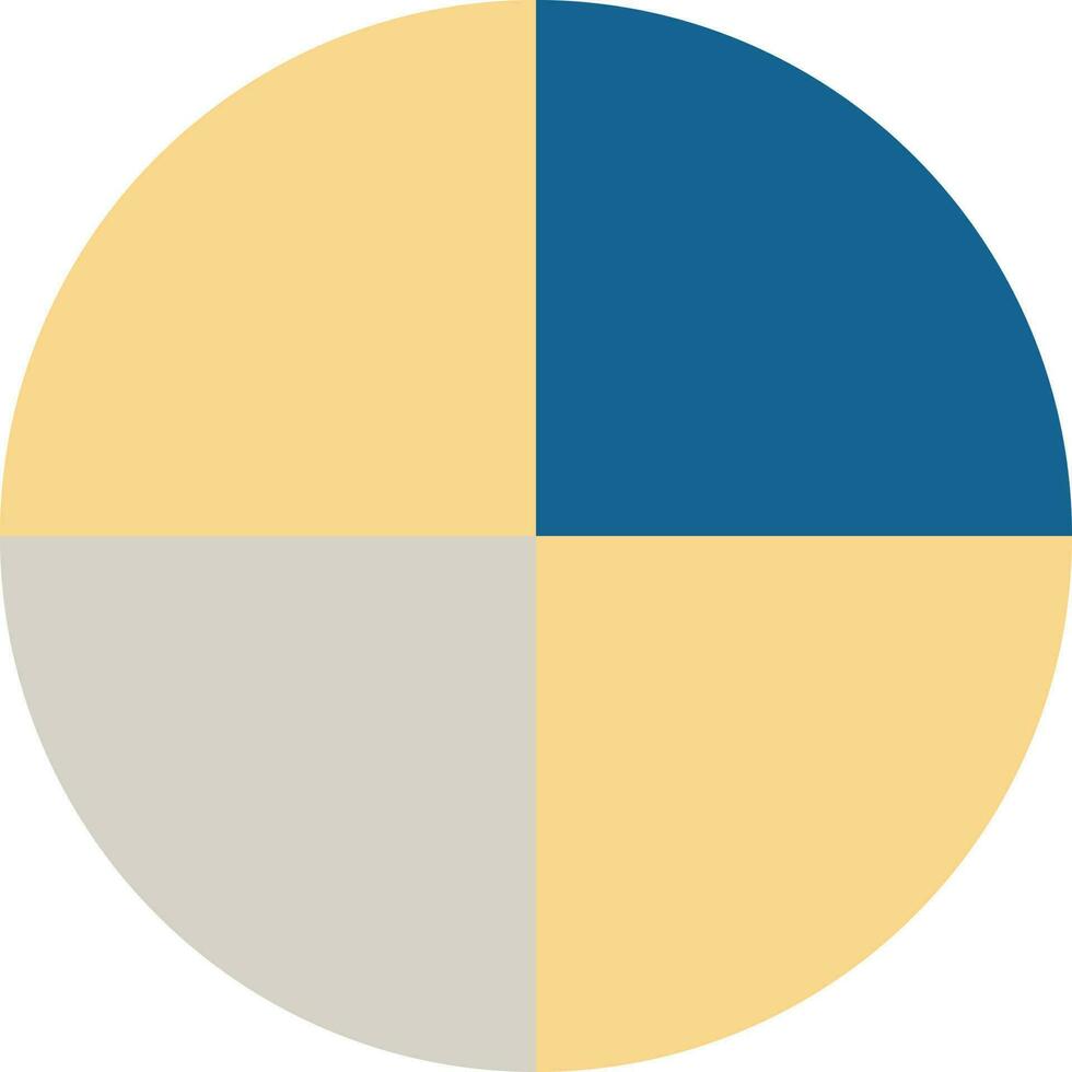 Flat style icon or illustration of a pie chart. vector