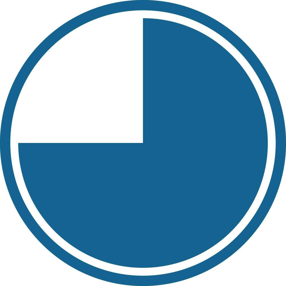 Flat sign and symbol of a pie chart. vector