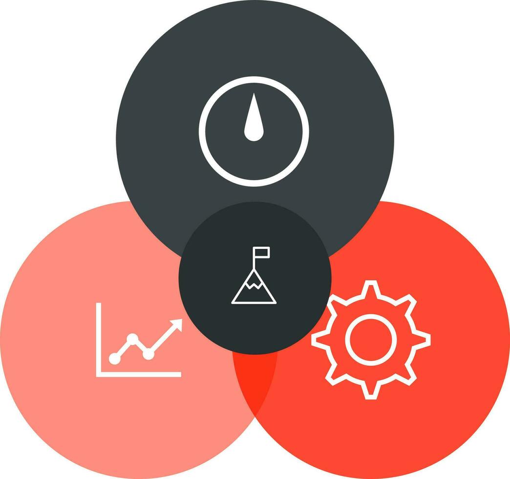 Growth of infographic arrow and cogwheel. vector