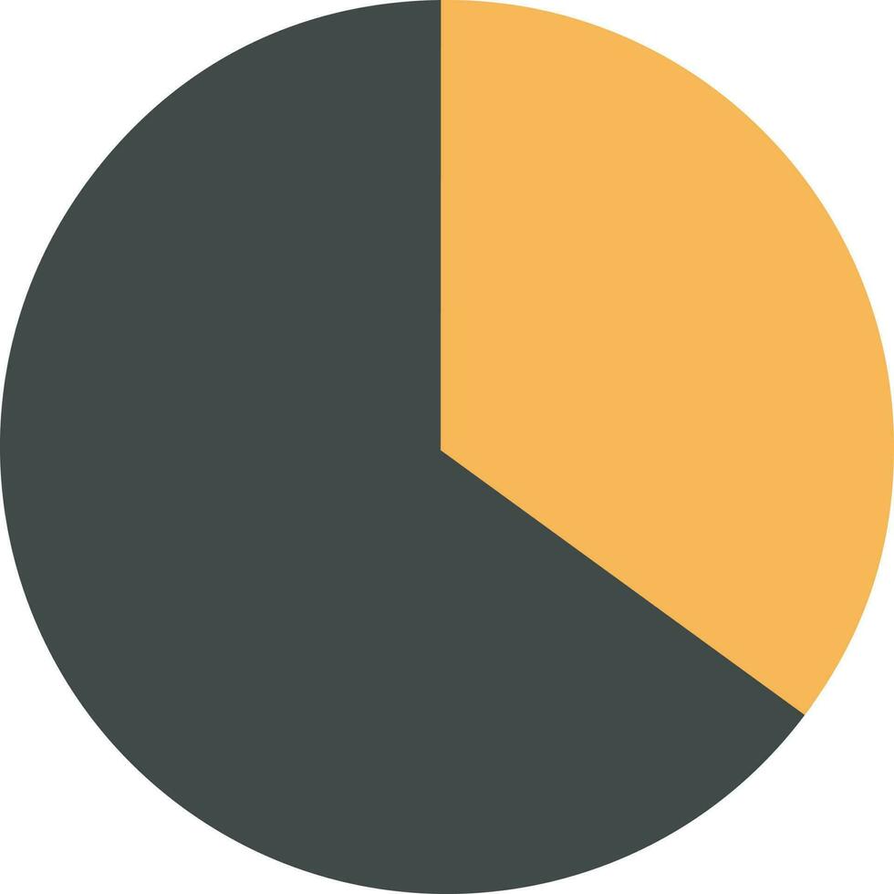 Flat illustration of a pie chart. vector