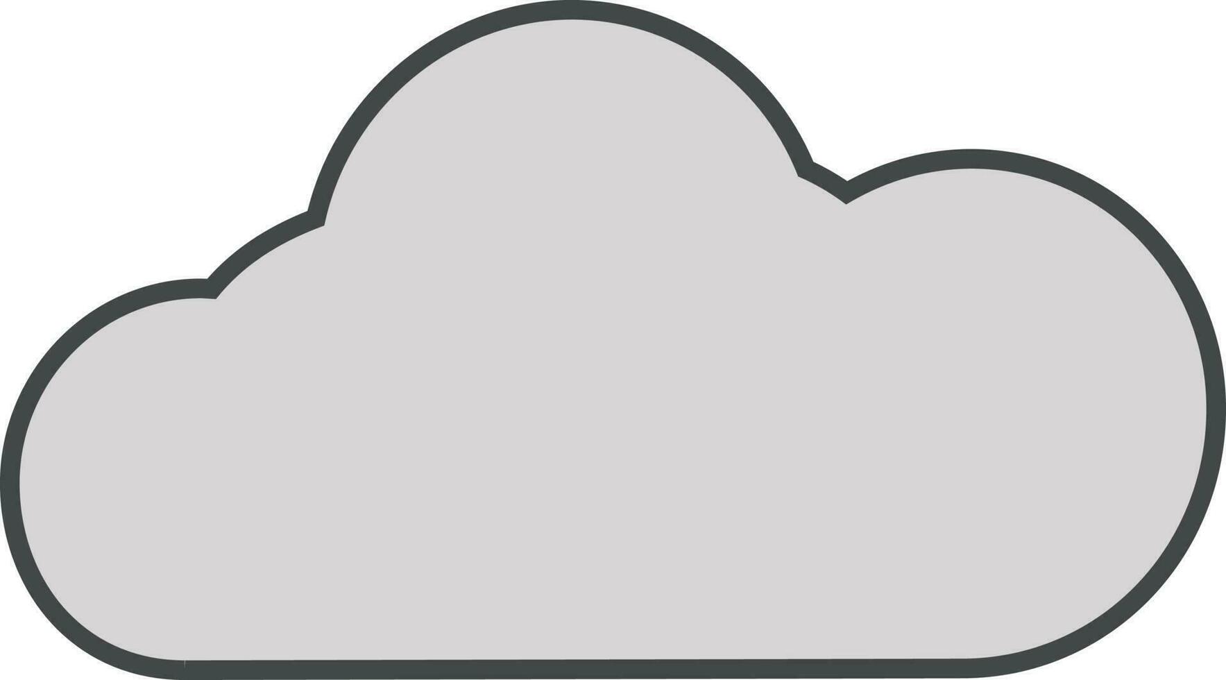plano ilustración de un nube. vector