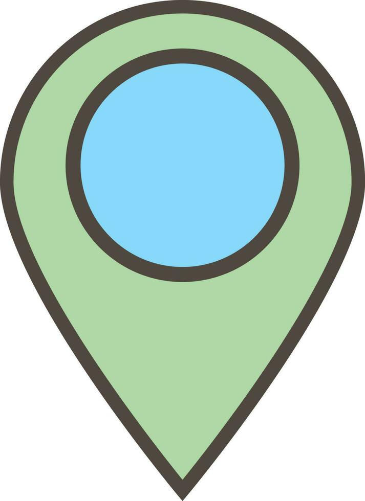 Flat illustration of a map pin. vector