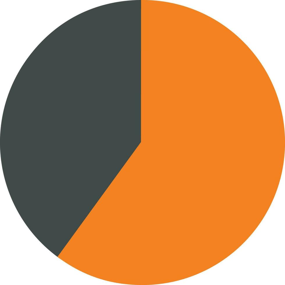 Flat style icon of a pie chart. vector