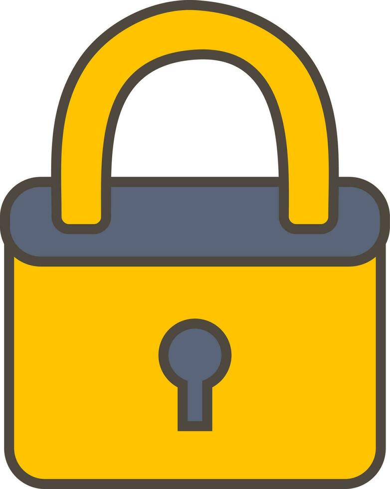 Flat illustration or sign and symbol of a lock. vector