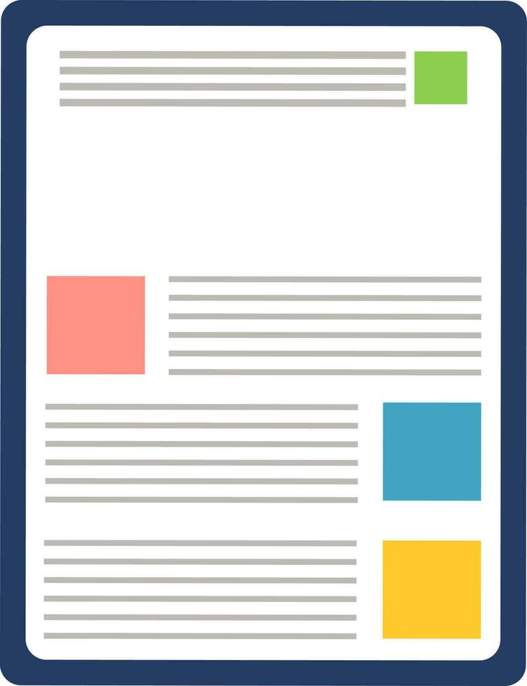 Flat illustration of document. vector