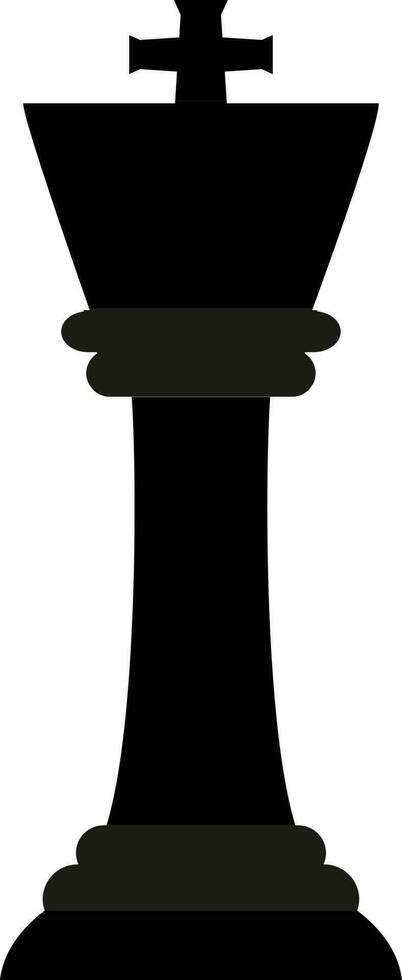 Flat sign or symbol of a chess king. vector