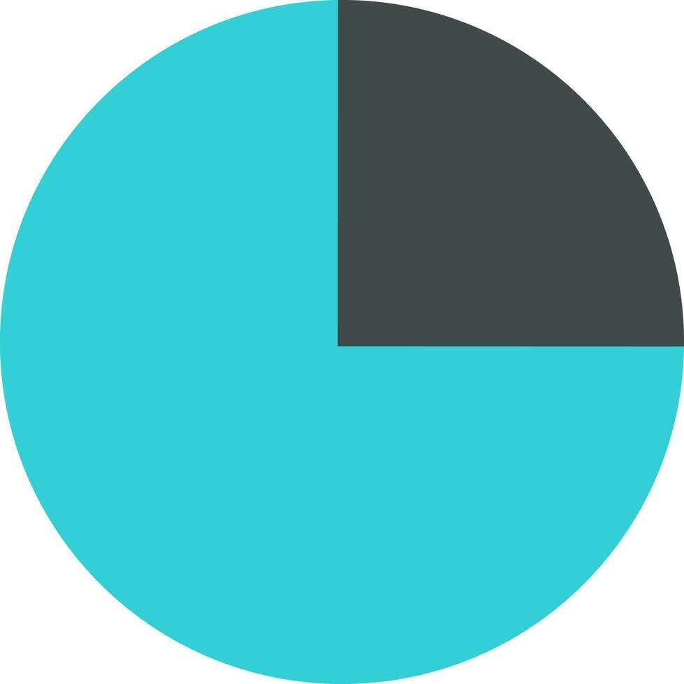 Flat illustration of a pie chart. vector