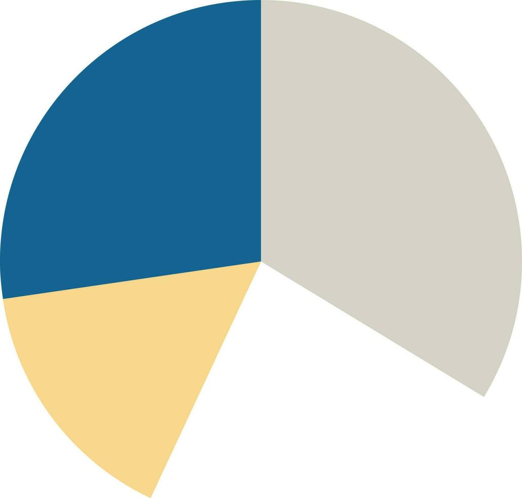 Flat illustration of a pie chart. vector