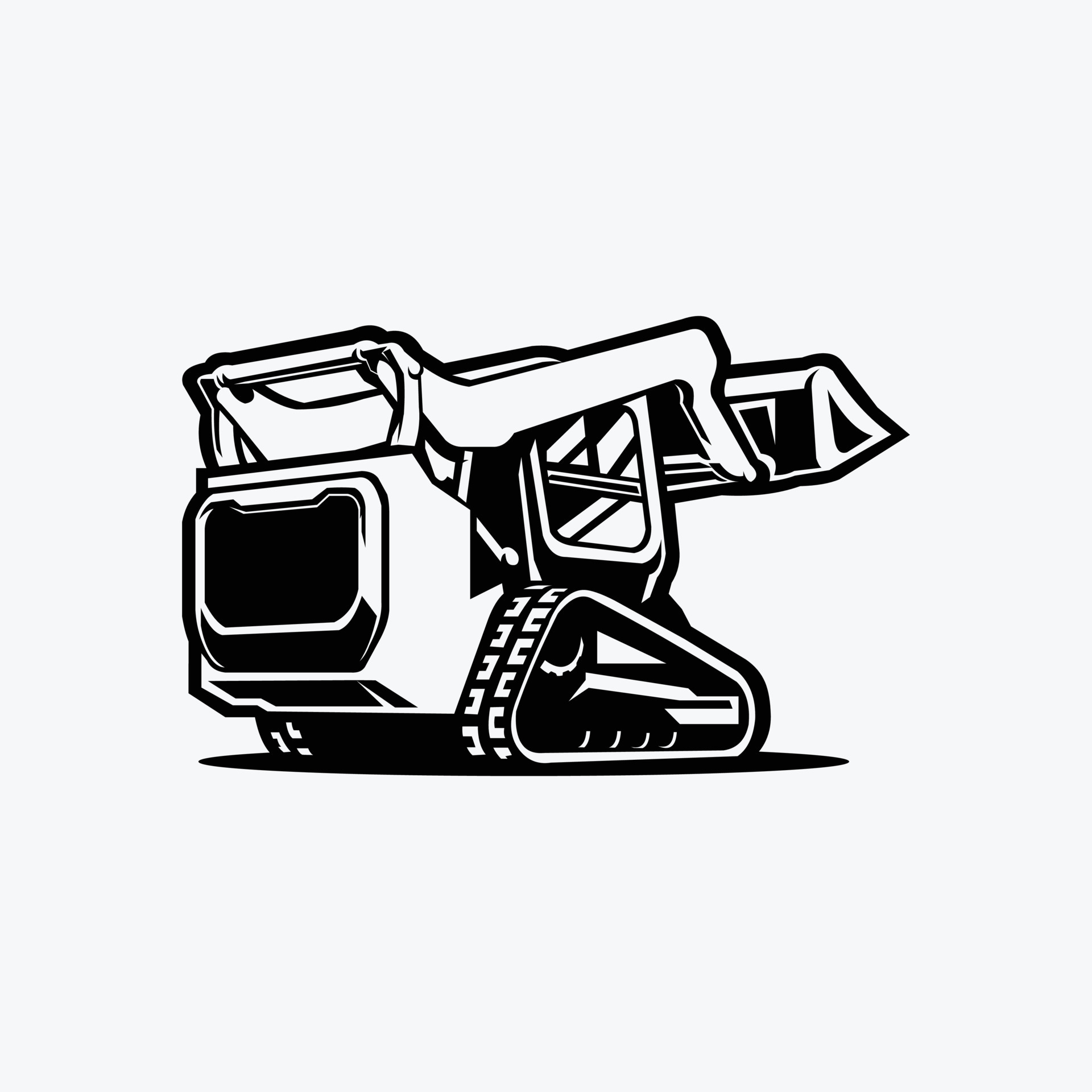 Skid Steer Loader Vector Art Design Isolated Silhouette Monochrome skid-steer-loader-vector-art-design-isolated-silhouette-monochrome