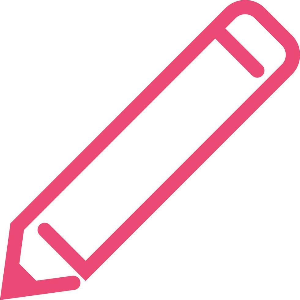pencil in line vector icon.