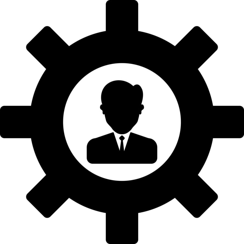 User setting icon in flat style. vector
