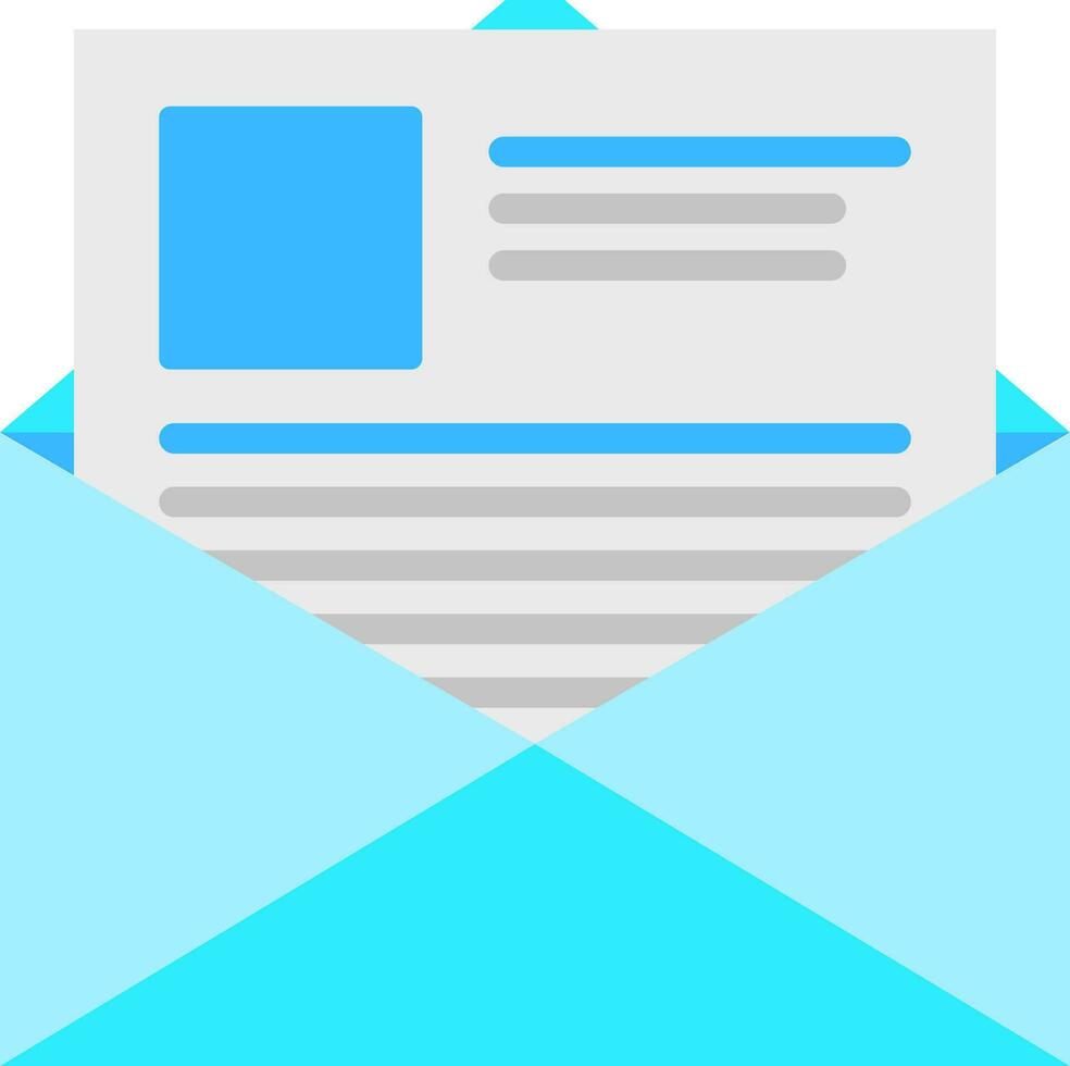 Mail or envelope icon in flat style. vector
