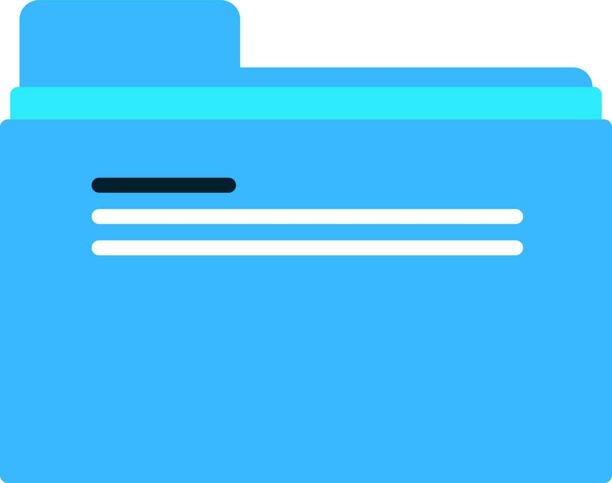 File folder icon in blue color. vector