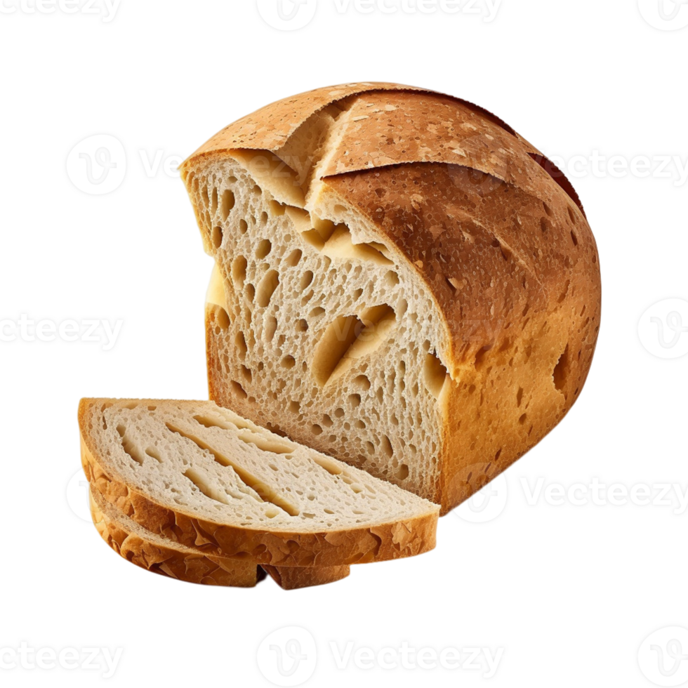 Brot isoliert auf transparent Hintergrund. ai generiert png