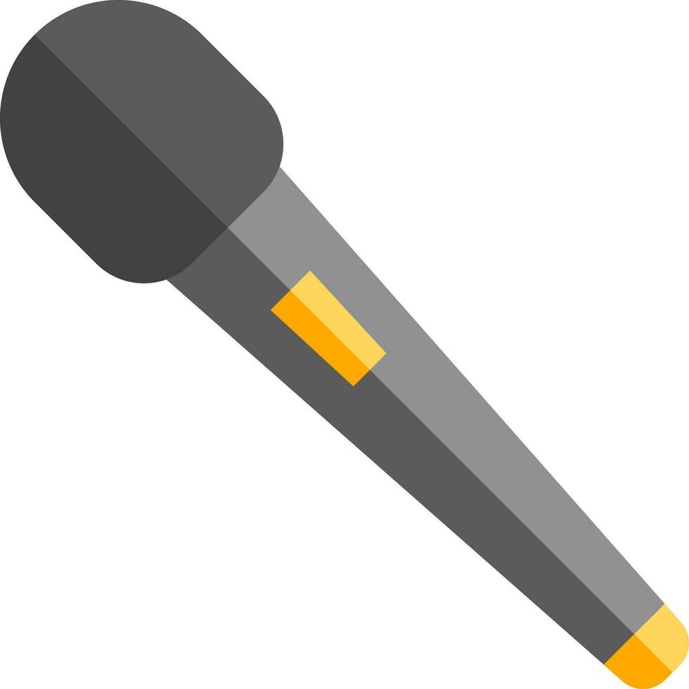 Illustration of microphone icon in gray color. vector