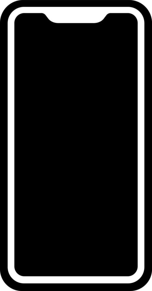 Flat illustration of smartphone icon or symbol. vector