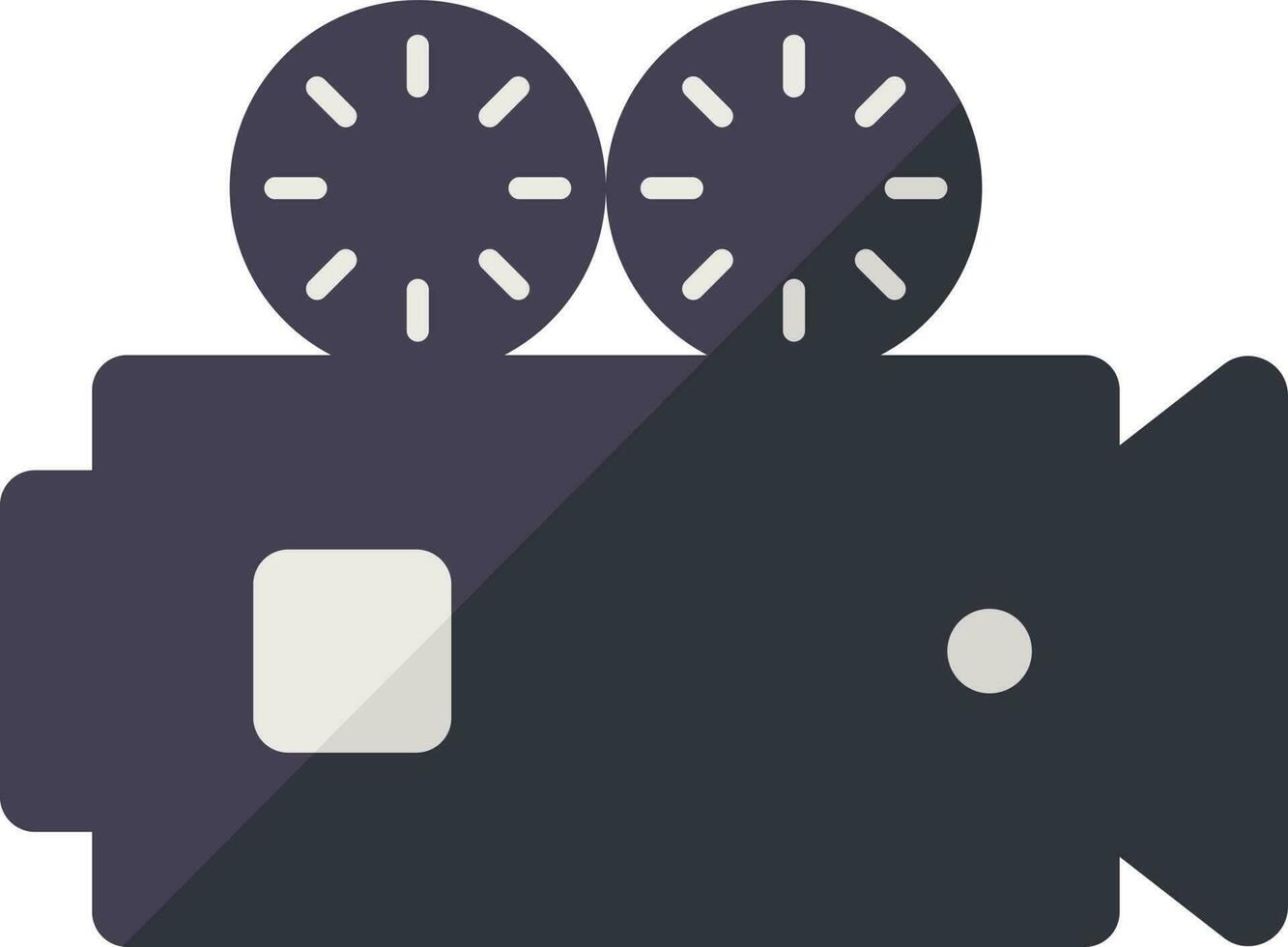 Video camera icon in black color. vector