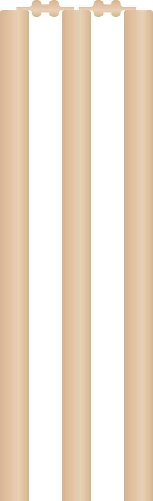 Flat style icon of a cricket stumps. vector