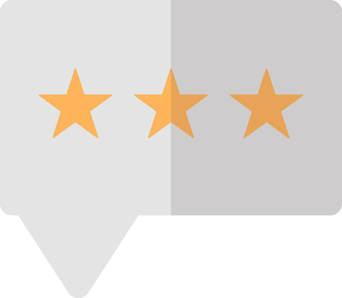 Rating speech bubble icon in orange and gray color. vector