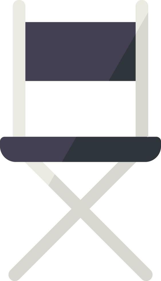 Isolated folding chair icon black and white color. vector