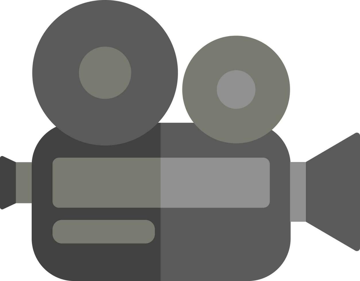 Video camera icon in gray color. vector