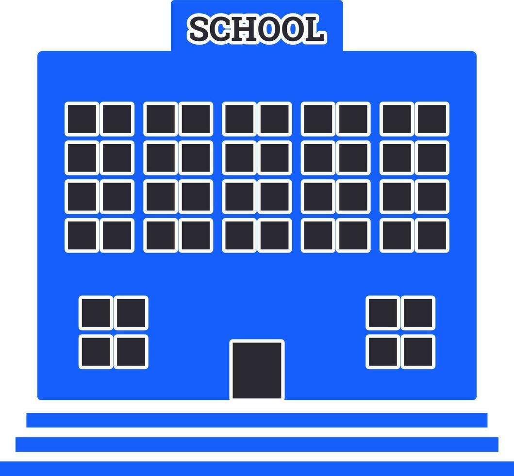 Vector illustration of School Building symbol.