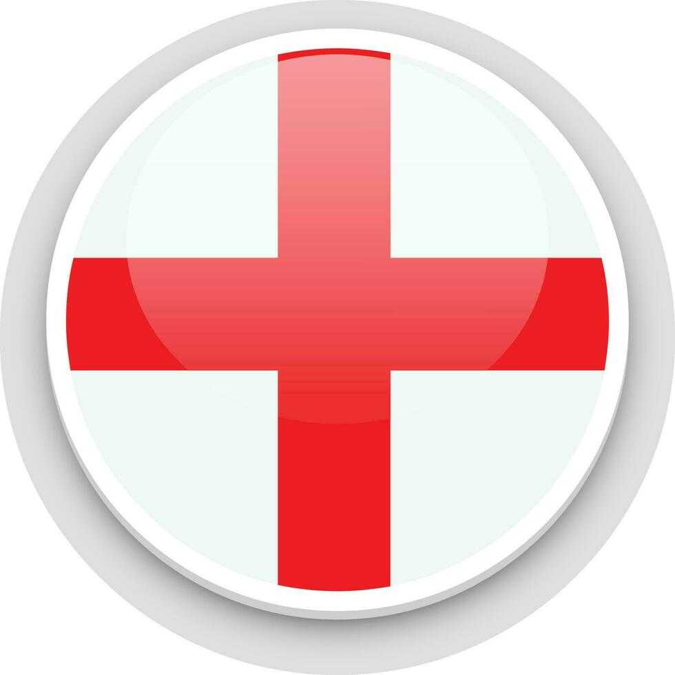 National flag button of England. vector