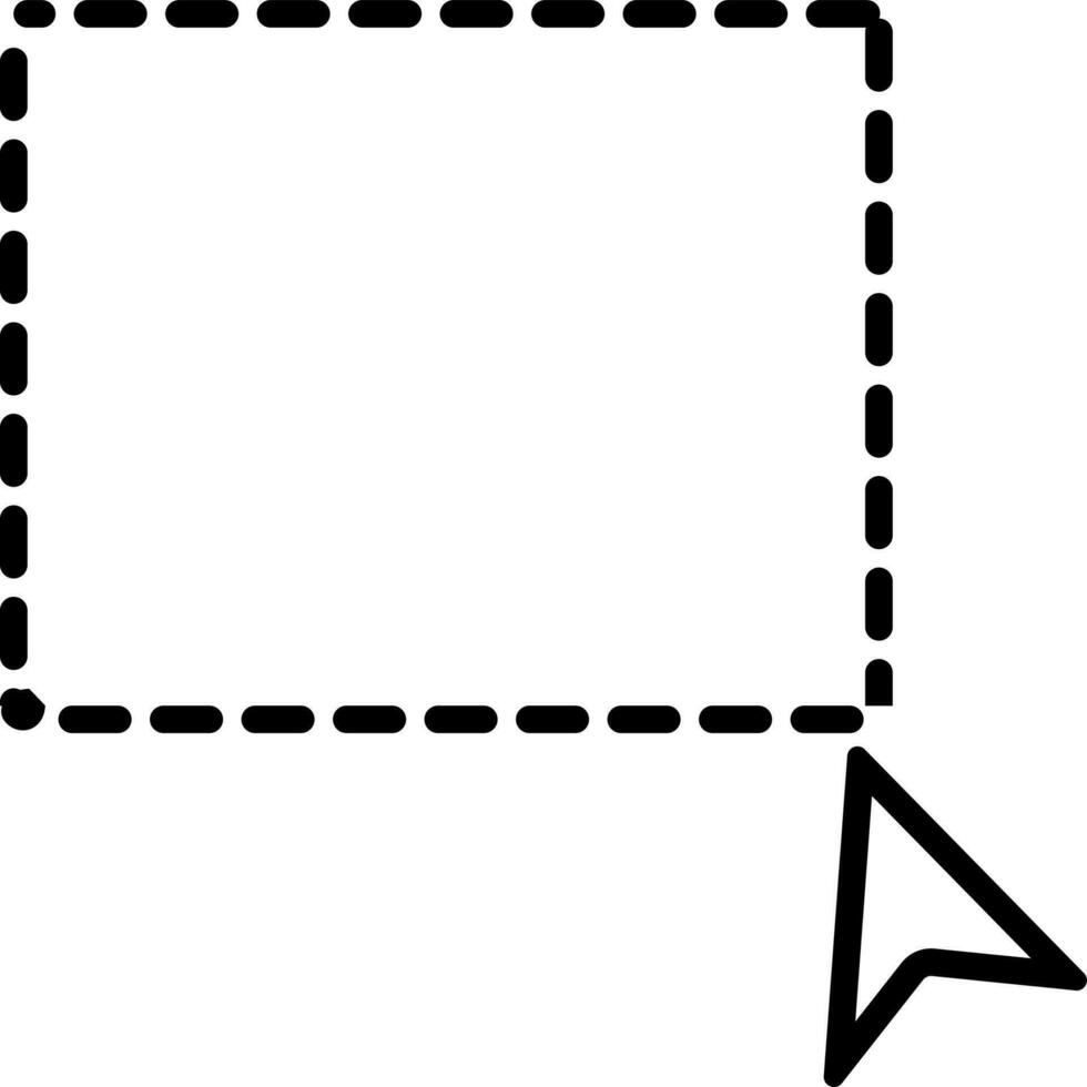 Drag cursor in black and white color. vector