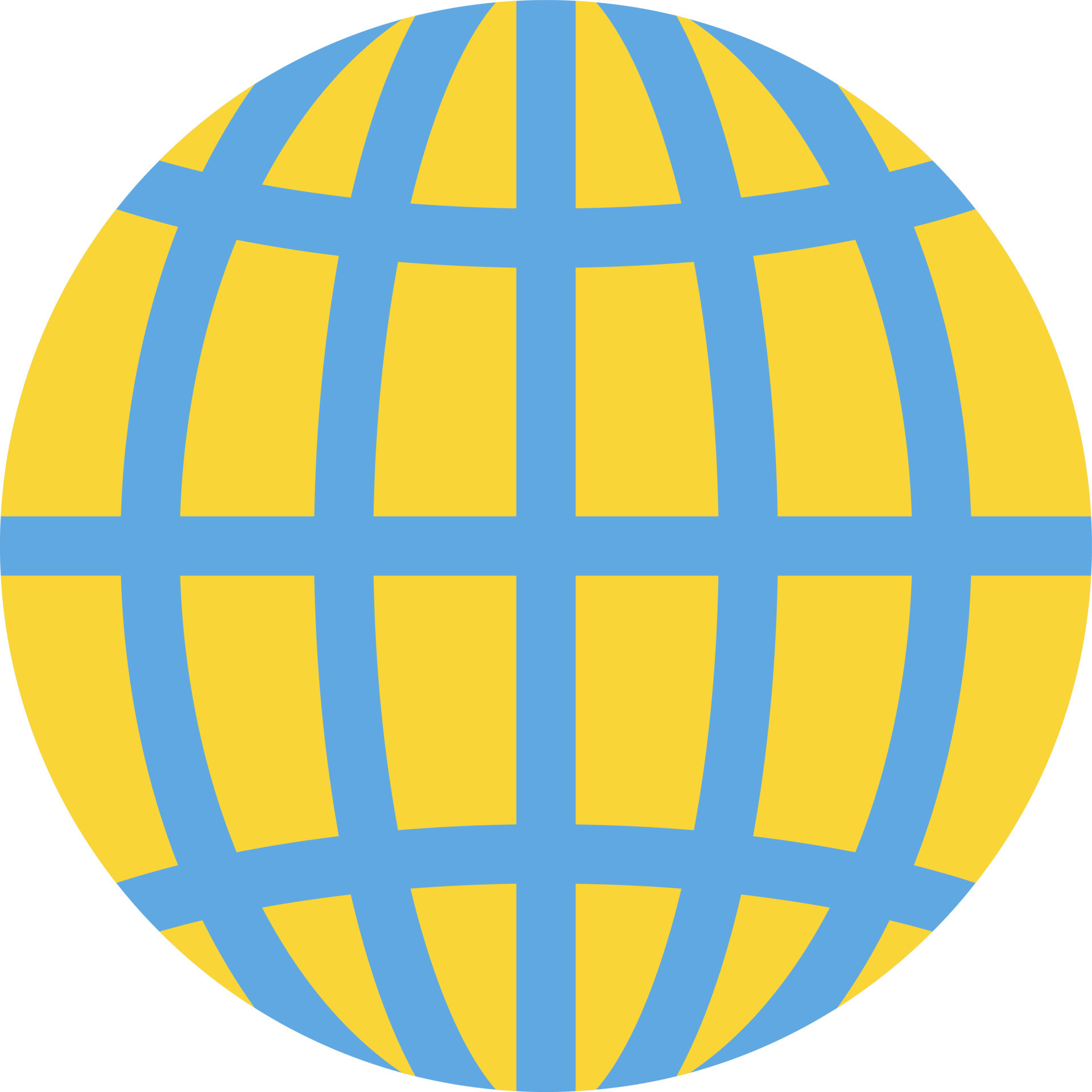 Flat style globe in blue and yellow color. 24286586 Vector Art at Vecteezy