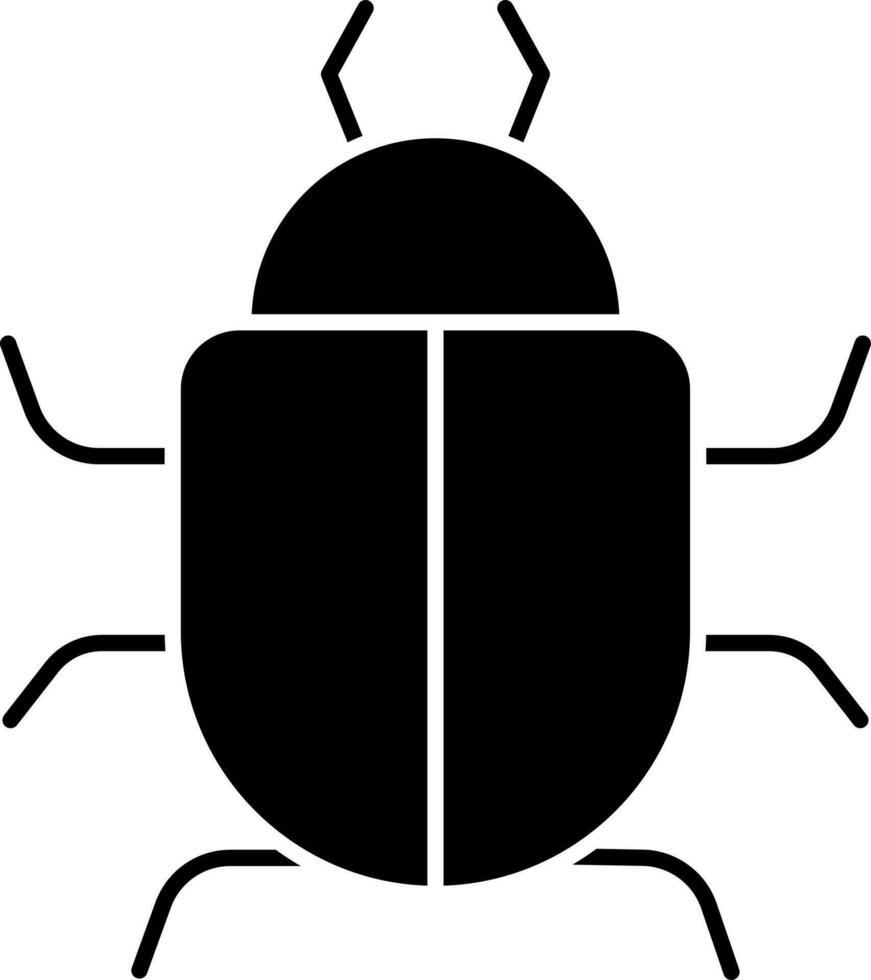 Isolated bug icon in glyph style. vector