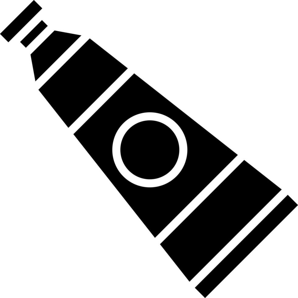 Flat illustration of paint tube icon in glyph style. vector