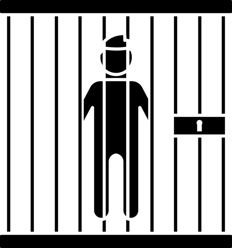 Vector prisoner icon or symbol.