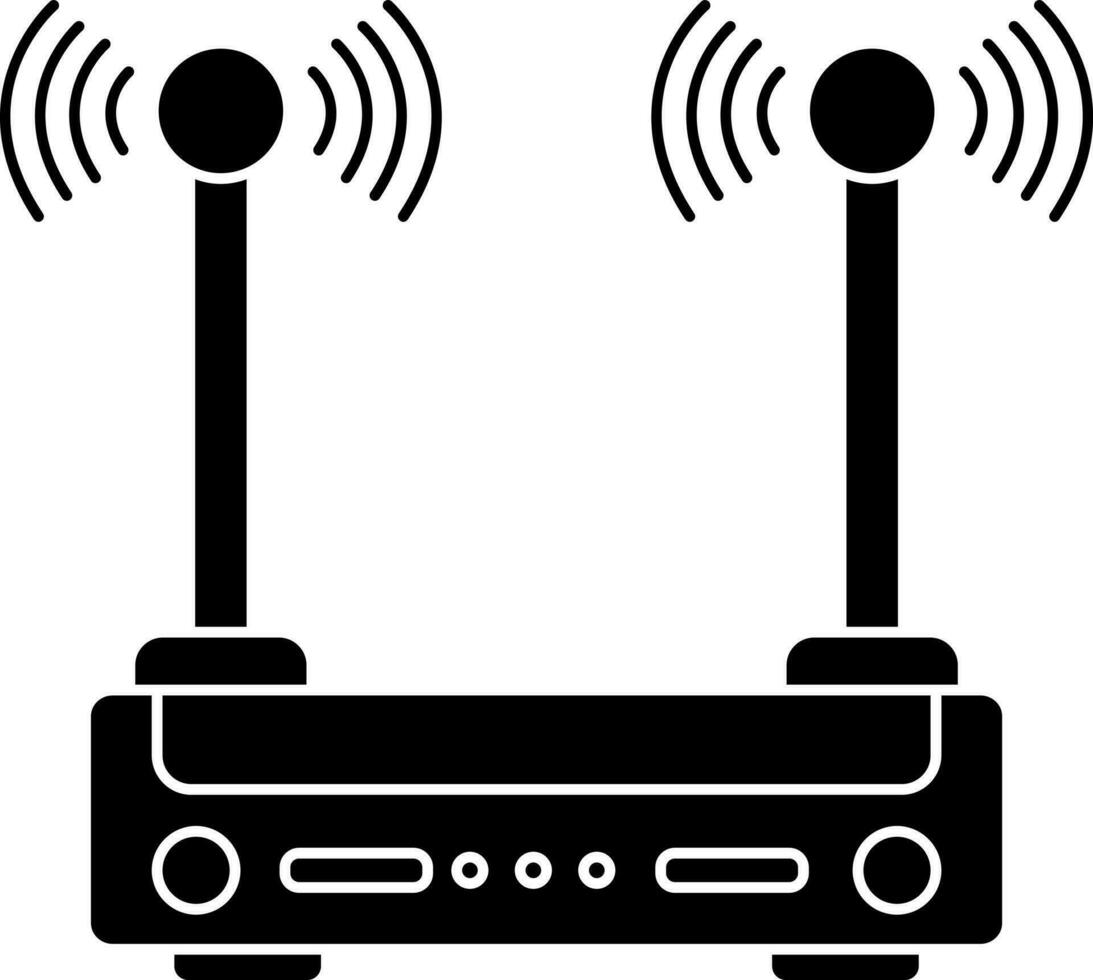 Illustration of router icon in flat style. vector