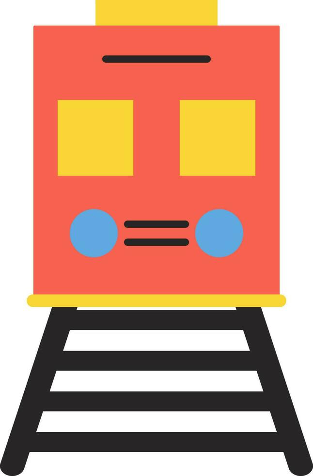 Illustration of a train in flat style. vector