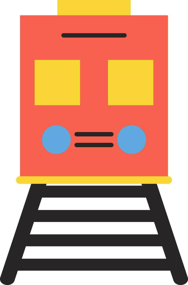 ilustración de un tren en plano estilo. vector