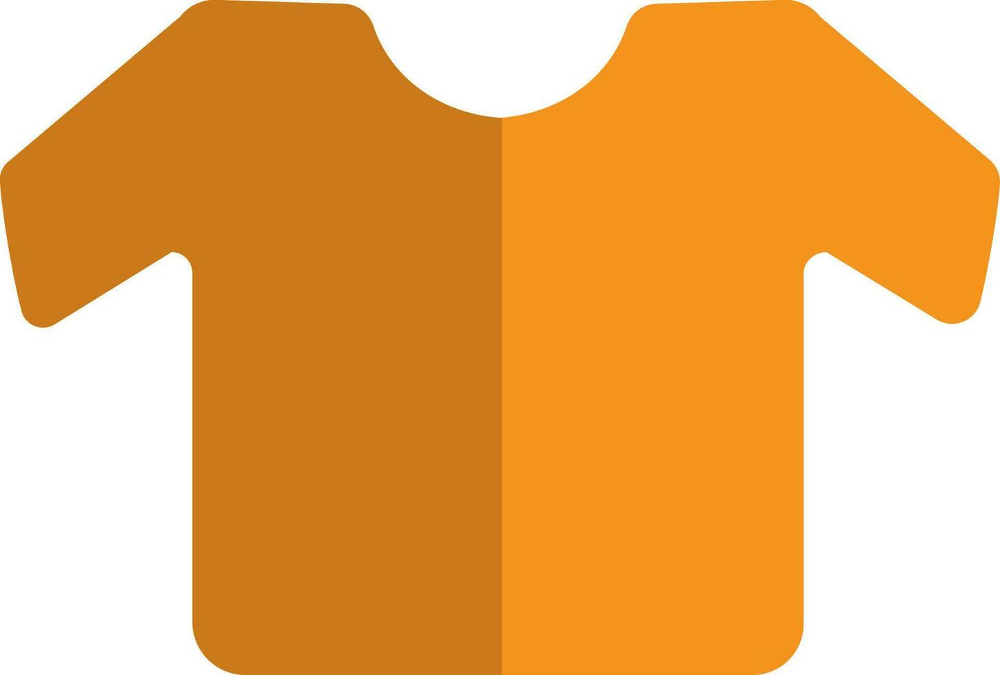 camiseta en naranja color. vector