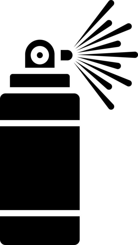 Illustration of spray icon in glyph style. vector