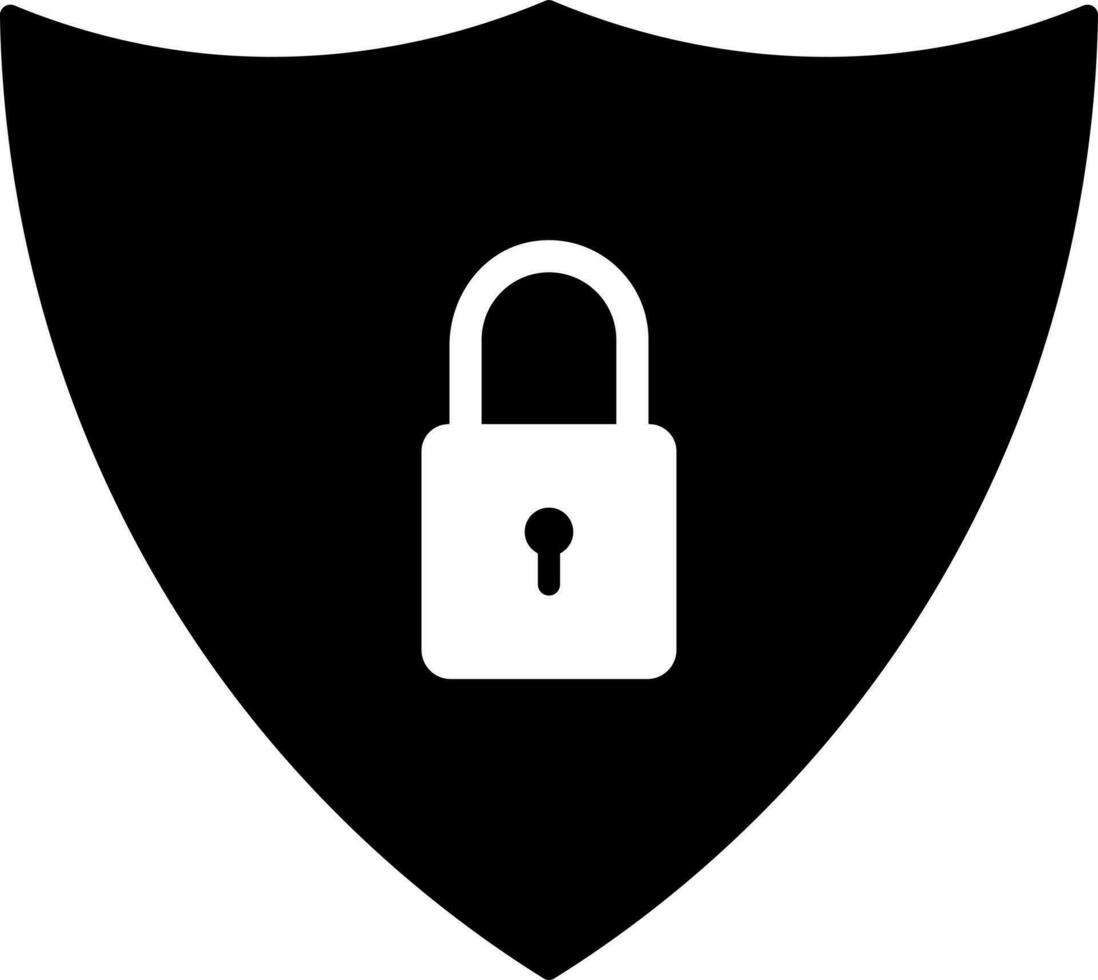 Protection shield icon in flat style. vector