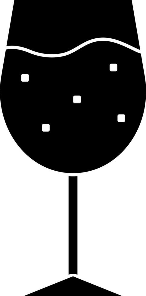 Vector illustration of cocktail glass glyph icon.