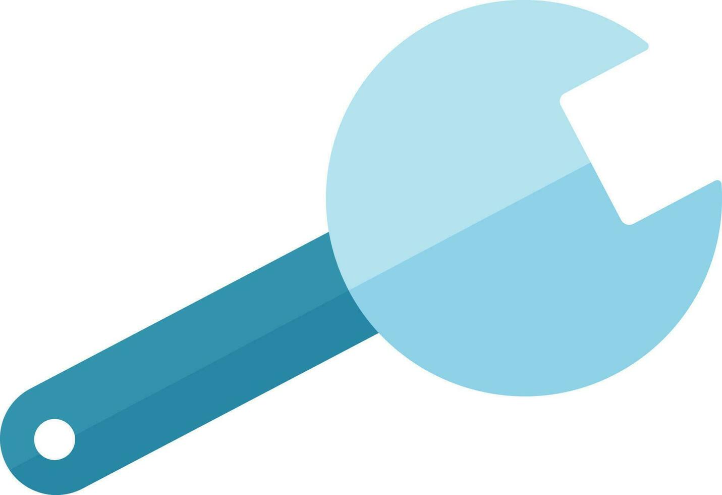 Illustration of Wrench icon in blue color. vector