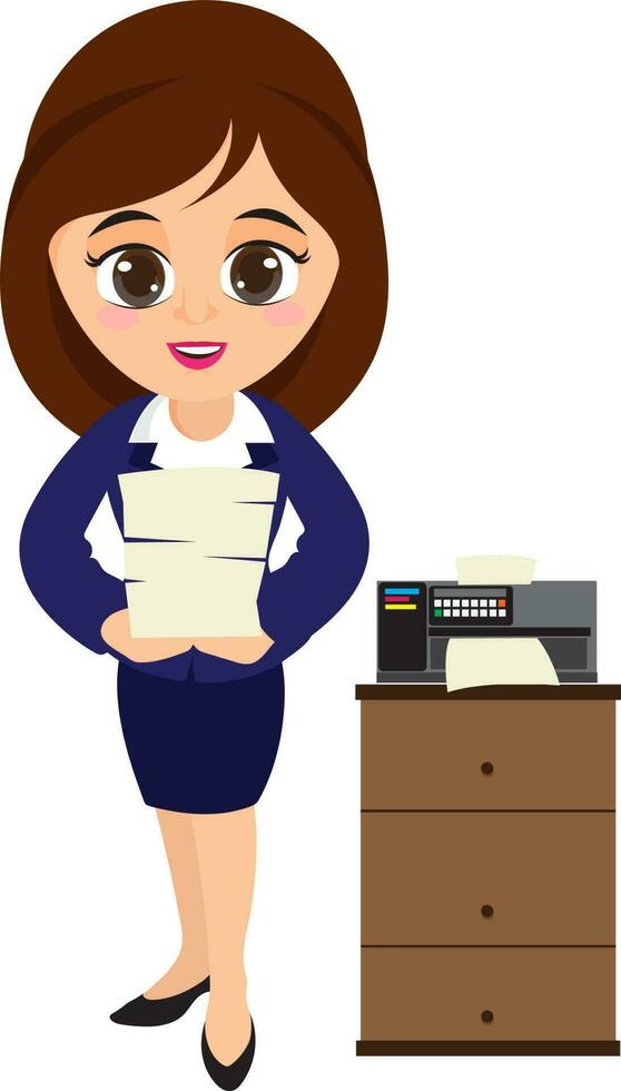 Cartoon Character of Business Woman. vector