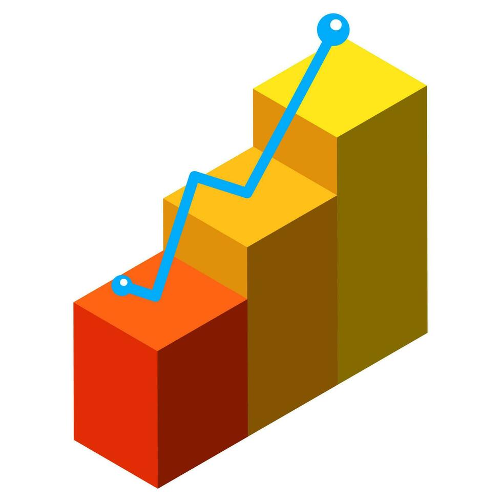 infografía escalera grafico en isométrica diseño. vector