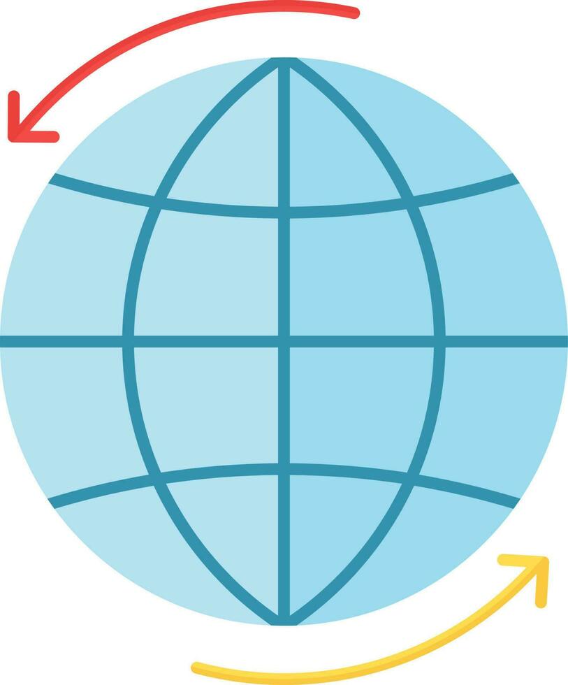 Global Transfer icon in flat style. vector