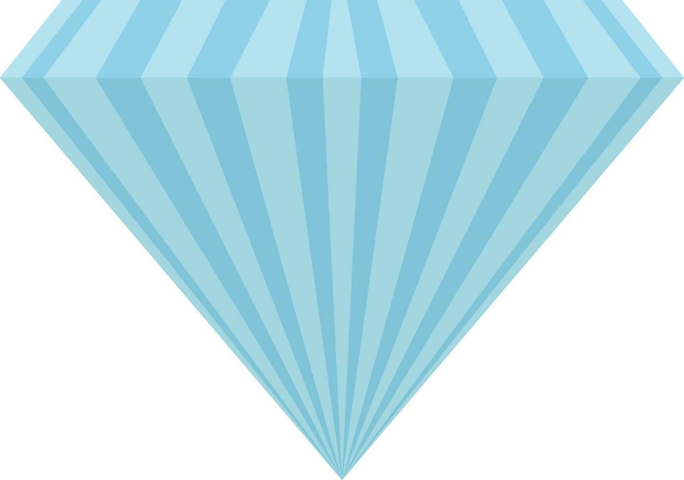 Flat style Diamond icon in blue color. vector