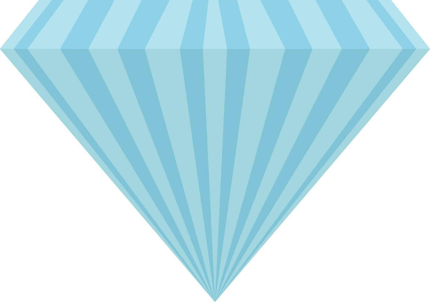 plano estilo diamante icono en azul color. vector