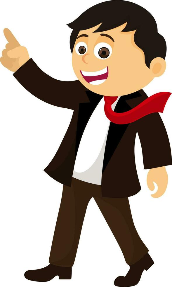 Character of a young Businessman. vector