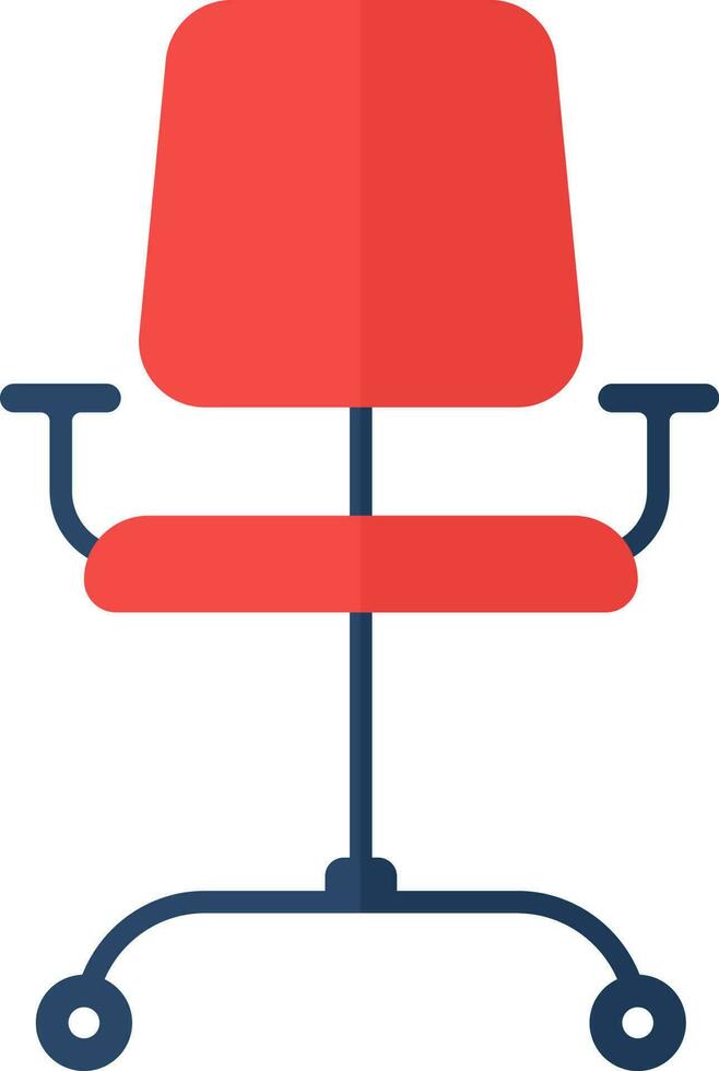 Office Chair icon in red and blue color. vector