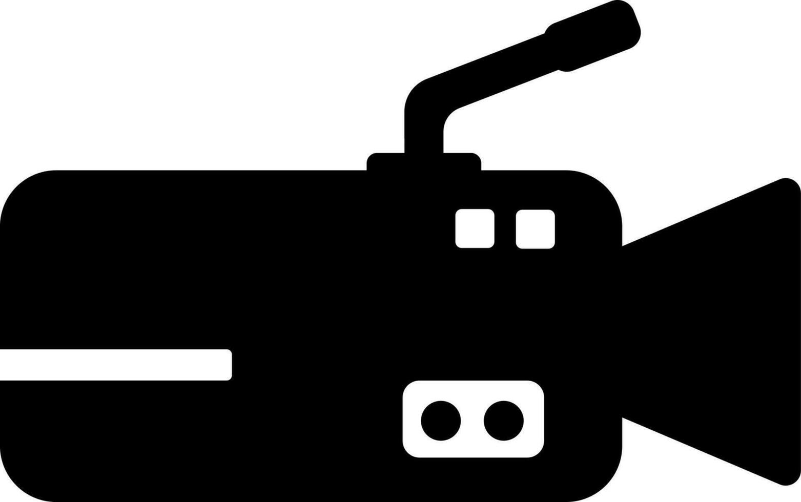 negro y blanco periodismo vídeo cámara. vector