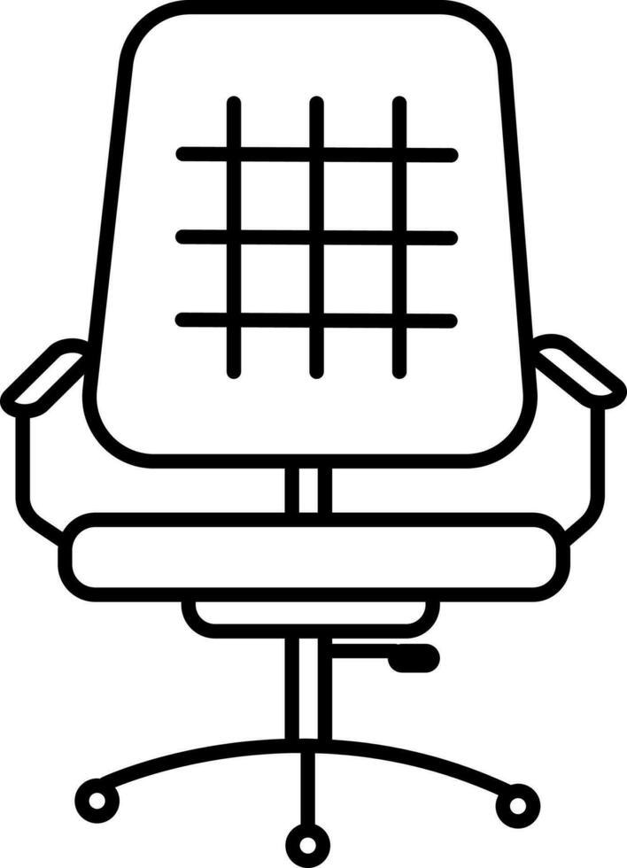 Flat illustration of Office Chair. vector